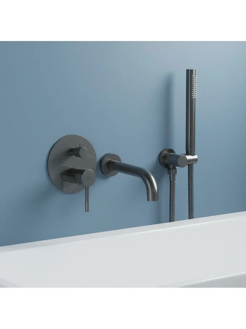 Badewannenarmatur Unterputz Lungo Titan Matt