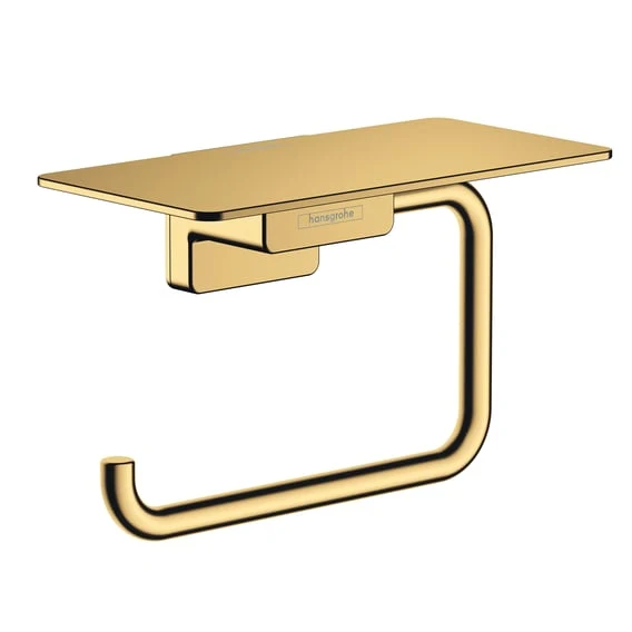 hansgrohe AddStoris Papierrollenhalter mit Ablage, gold