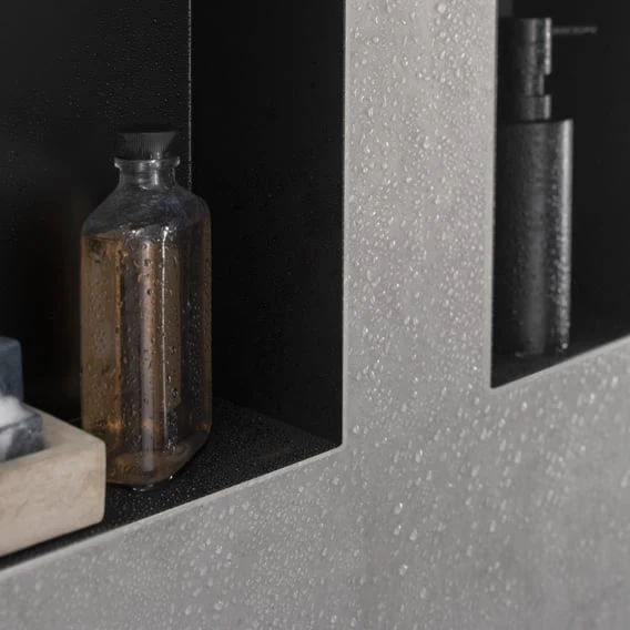 hansgrohe XtraStoris Minimalistic Wandnische mit offenem Rahmen schwarz matt