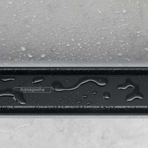 hansgrohe RainDrain Match Abdeckung für Duschrinne einseitig befliesbar, schwarz matt