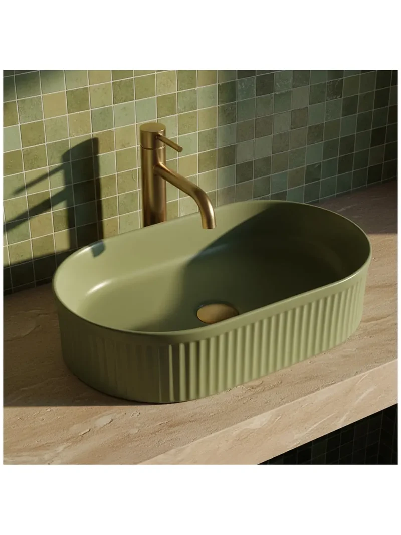 Aufsatzwaschbecken Vanda Pistacchio Matt 49x31cm