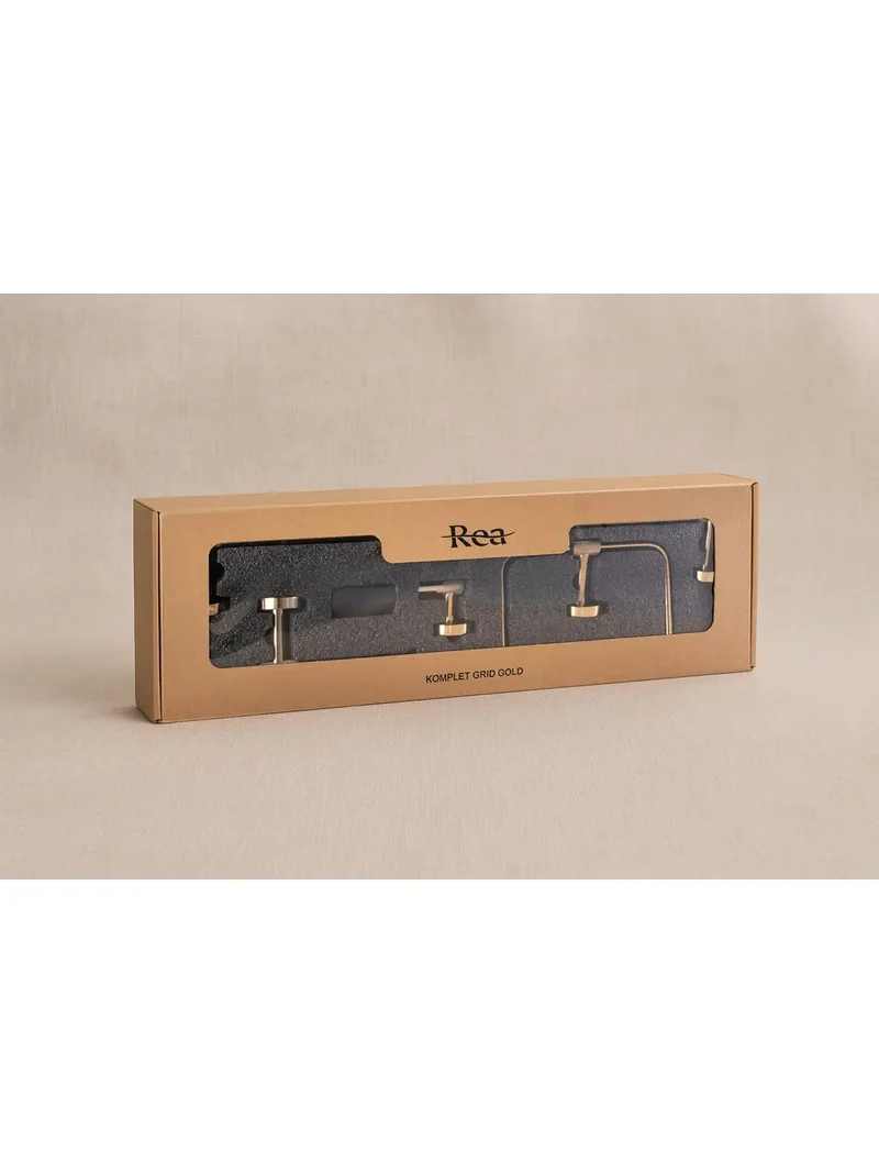 Accessoire-Set GRID Gold 4-teilig
