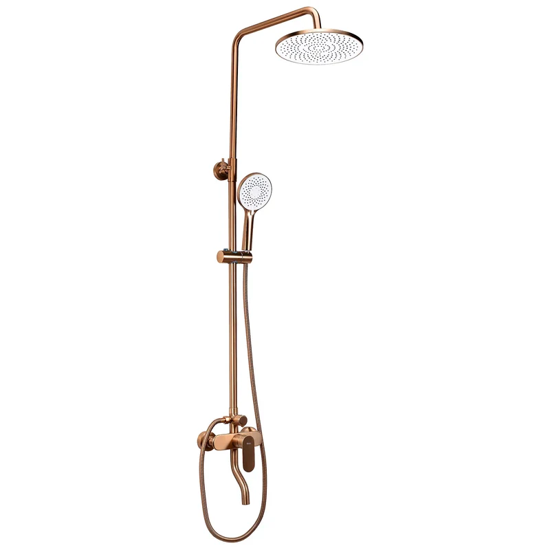 Dusche Drop Kupfer Matt (Duschsystem mit Wannenauslauf)
