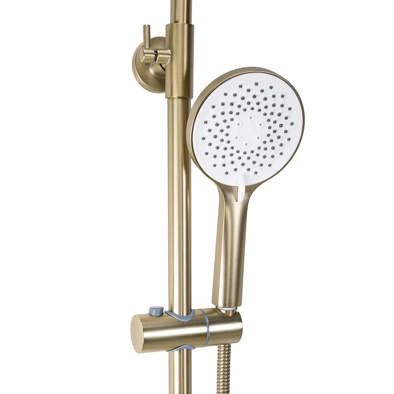 Dusche Drop Gold Matt (Duschsystem mit Wannenauslauf)