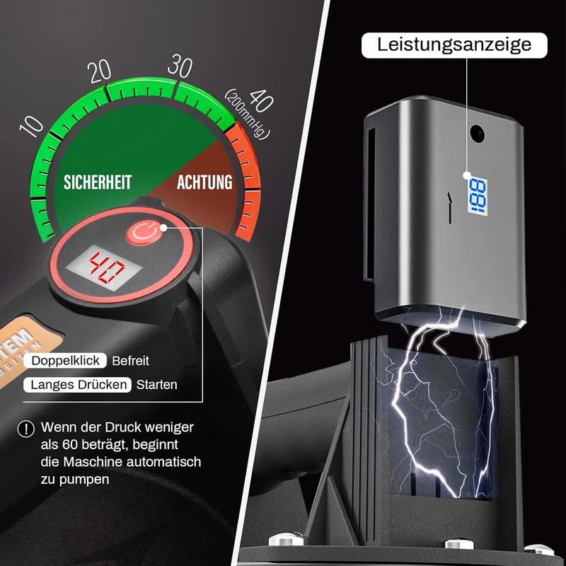 Vakuumsauger 300 kg mit Akku – Elektrischer Glasheber für Heimwerker