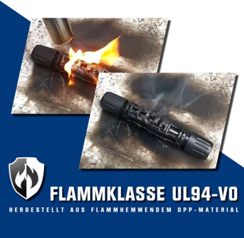 2PACK Rot+Schwarz 4mm²/6mm²/10mm² 12AWG max1800V Verlängerungskabel | inkl.Solarstecker Halogenfrei IP67
