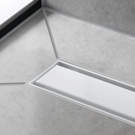 hansgrohe RainDrain Match Abdeckung für Duschrinne einseitig befliesbar, weiß matt