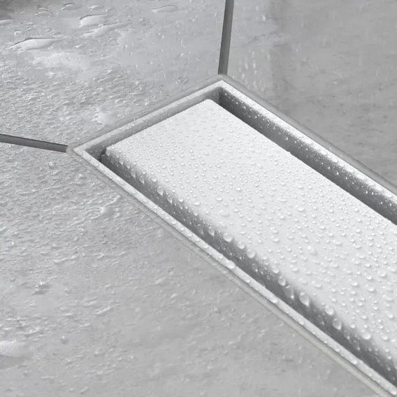 hansgrohe RainDrain Match Abdeckung für Duschrinne einseitig befliesbar, weiß matt