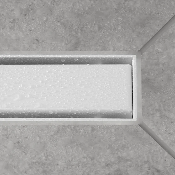 hansgrohe RainDrain Match Abdeckung für Duschrinne einseitig befliesbar, weiß matt