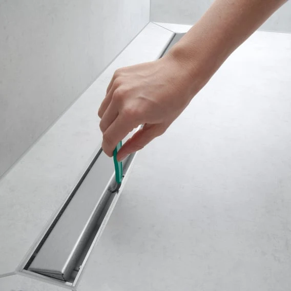 hansgrohe RainDrain Match Abdeckung für Duschrinne einseitig befliesbar, weiß matt