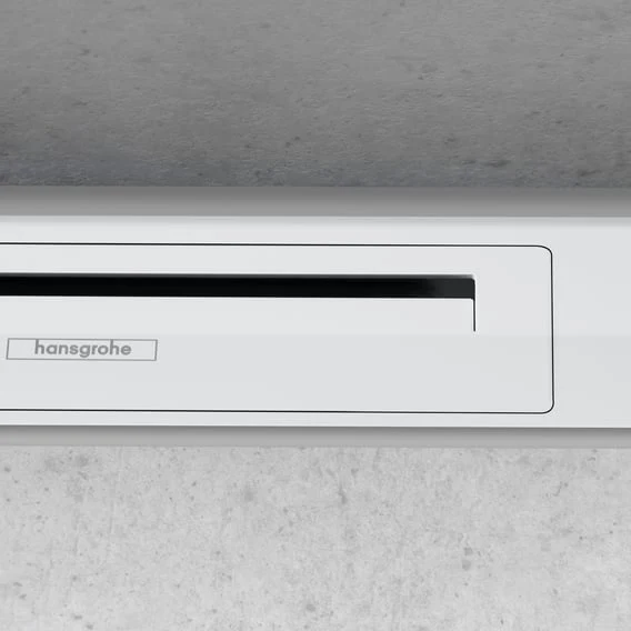 hansgrohe RainDrain Flex Abdeckung für Duschrinne kürzbar, mit Wandanbindung, weiß matt