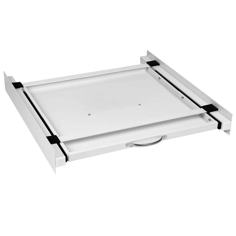 XIIW Waschmaschinen-Zwischenbaurahmen mit Ausziehablage – 60 × 60 cm, bis 100 kg, Verbindungsrahmen für Waschmaschine und Trockner