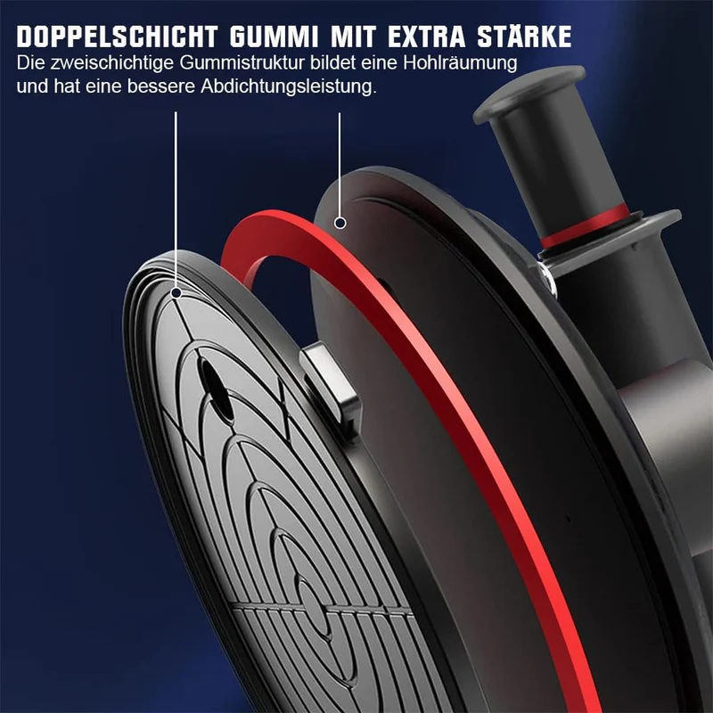 Pumpen-Saugheber Ø200 mm – Vakuumheber mit Barometer & Edelstahlgriff – für Glas, Fliesen & Metallplatten, 360 kg Tragkraft