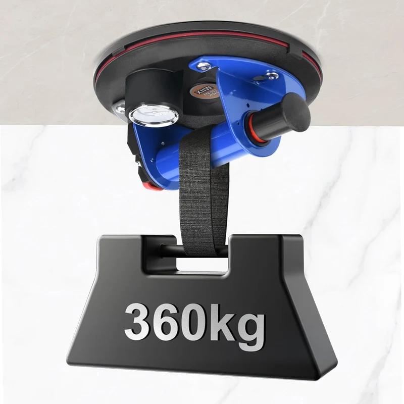 Vakuum Saugheber 200 mm – Hand-Pumpensaugheber mit Edelstahlgriff & Vakuumanzeige für Glas, Metall, Fenster & Fliesen – bis 360 kg Tragkraft