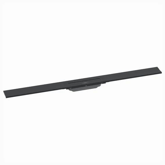 hansgrohe RainDrain Flex Abdeckung für Duschrinne kürzbar, mit Wandanbindung, schwarz matt