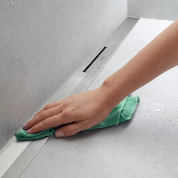 hansgrohe RainDrain Flex Abdeckung für Duschrinne kürzbar, mit Wandanbindung, schwarz matt