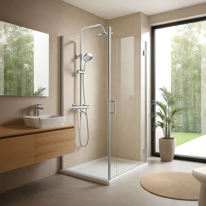 Dusche Lungo Diamond Chrom mit Thermostat