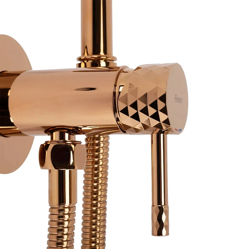 Bidetarmatur Loop Diamond Kupfer