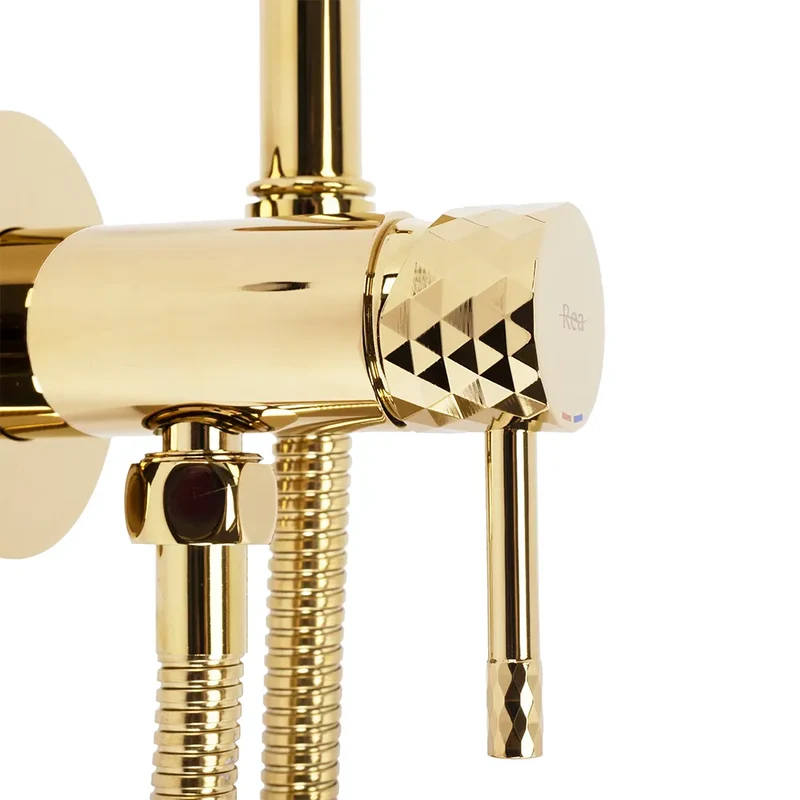 Bidetarmatur Loop Diamond Gold
