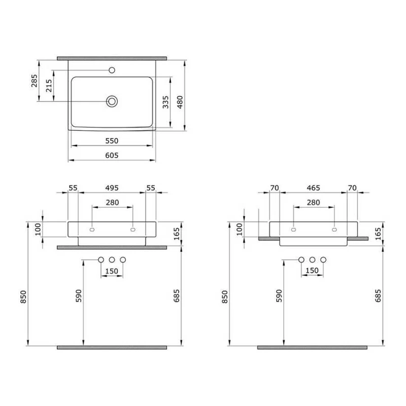 Bocchi Scala Arch Aufsatzwaschbecken – Design Keramik Waschbecken