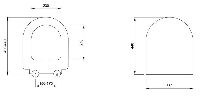 Bocchi Wrap Over WC-Sitz Absenkautomatik Toilettendeckel Klodeckel WC-Deckel