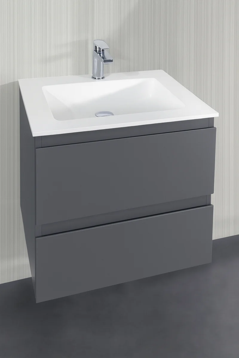 Oase Classic Set Unterschrank inkl. Waschtisch mit hochwertigen Metallschubladen von Hettich (SU)