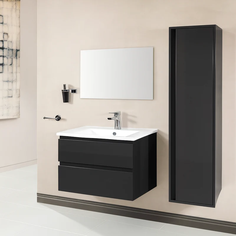 Oase Classic Set Unterschrank inkl. Waschtisch mit hochwertigen Metallschubladen von Hettich (SU)