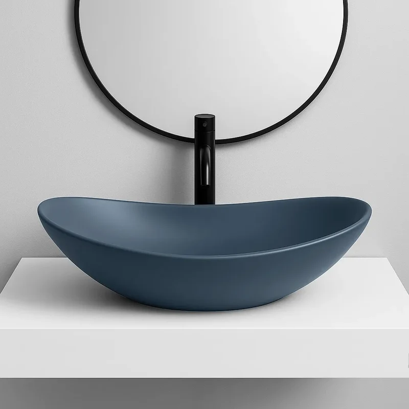 Aufsatzwaschbecken Royal Blau Matt