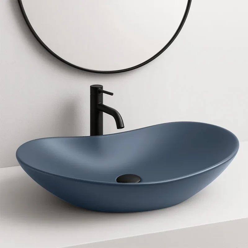 Aufsatzwaschbecken Royal Blau Matt