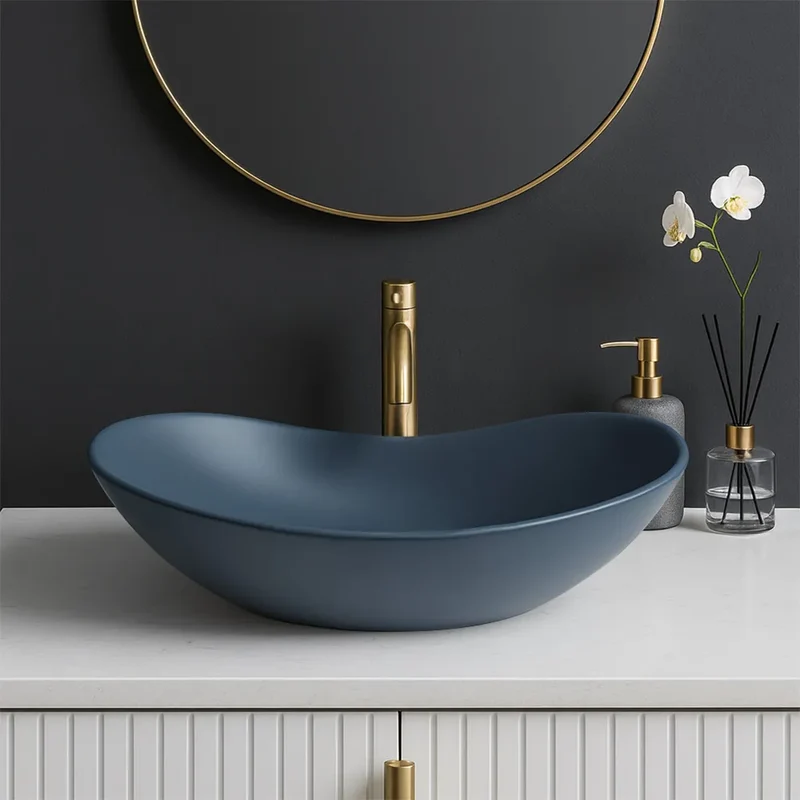 Aufsatzwaschbecken Royal Blau Matt