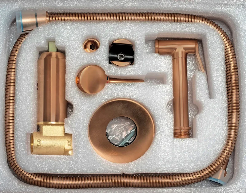 Bidetarmatur Loop Kupfer Matt