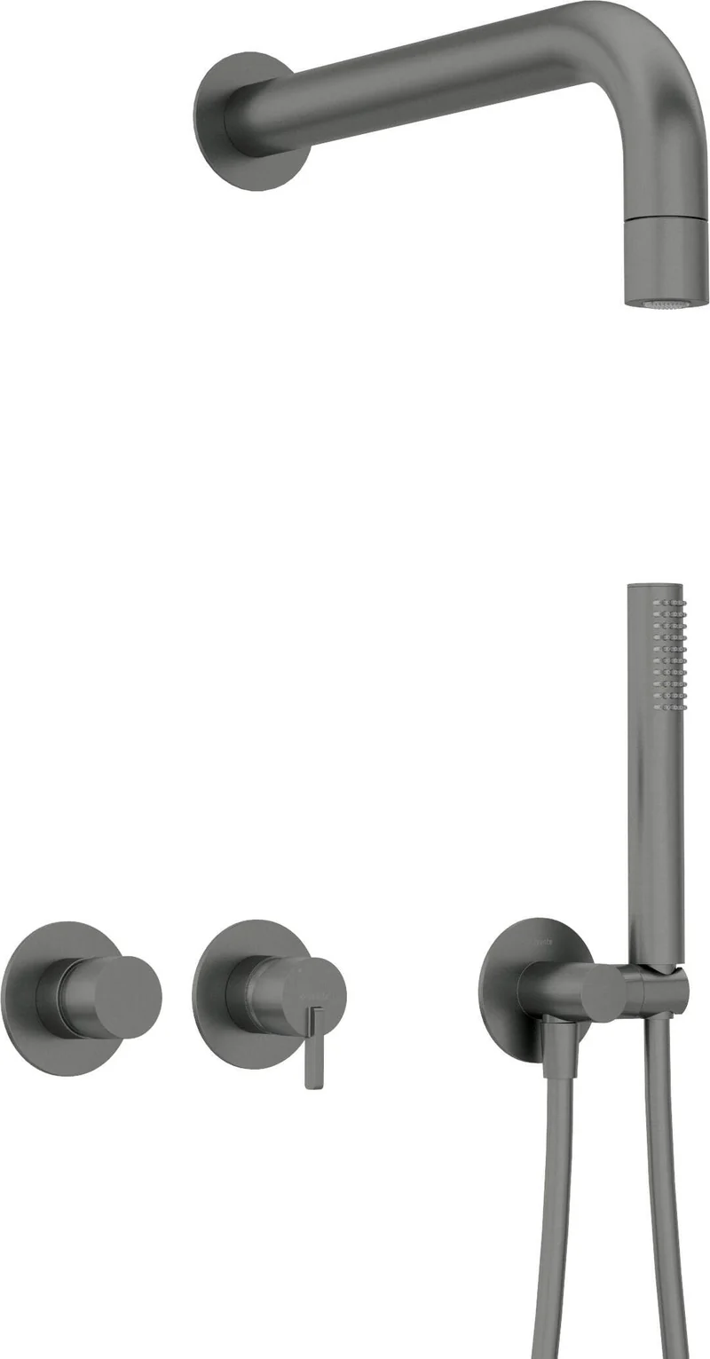 DEANTE Silia Unterputz-Duschset mit Handbrause - Horizontal // Titanium // NQS-D0XK