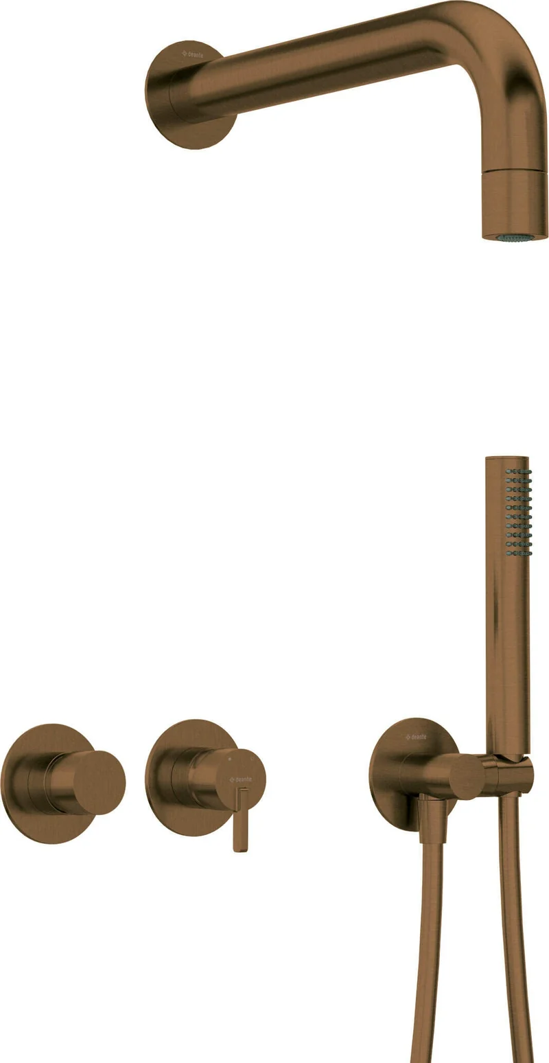 DEANTE Silia Unterputz-Duschset mit Handbrause - Horizontal // gebürstete Bronze // NQS-C0XK