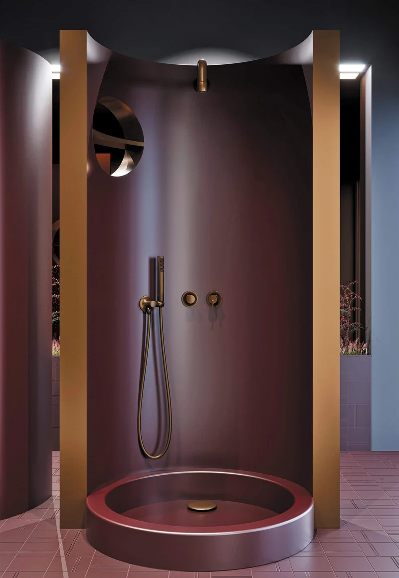 DEANTE Silia Unterputz-Duschset mit Handbrause - Horizontal // gebürstete Bronze // NQS-C0XK