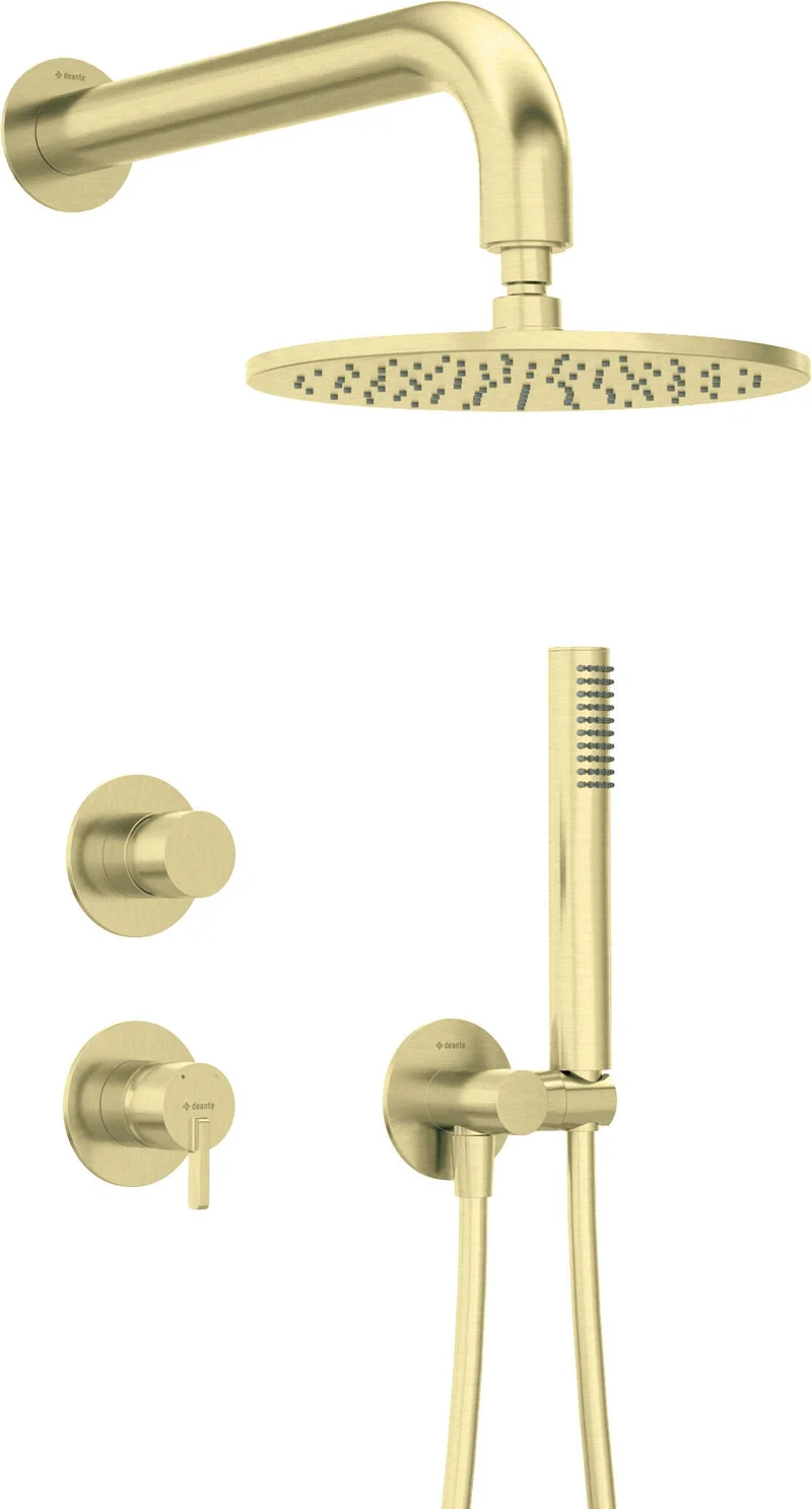 DEANTE Silia Unterputz-Duschset mit Handbrause - Rund // gebürstets Gold // NQS-R9YK