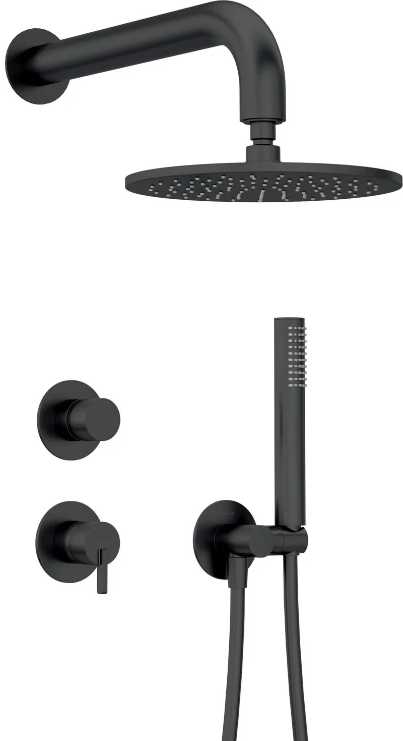 DEANTE Silia Unterputz-Duschset mit Handbrause - Rund // Nero // NQS-N9YK