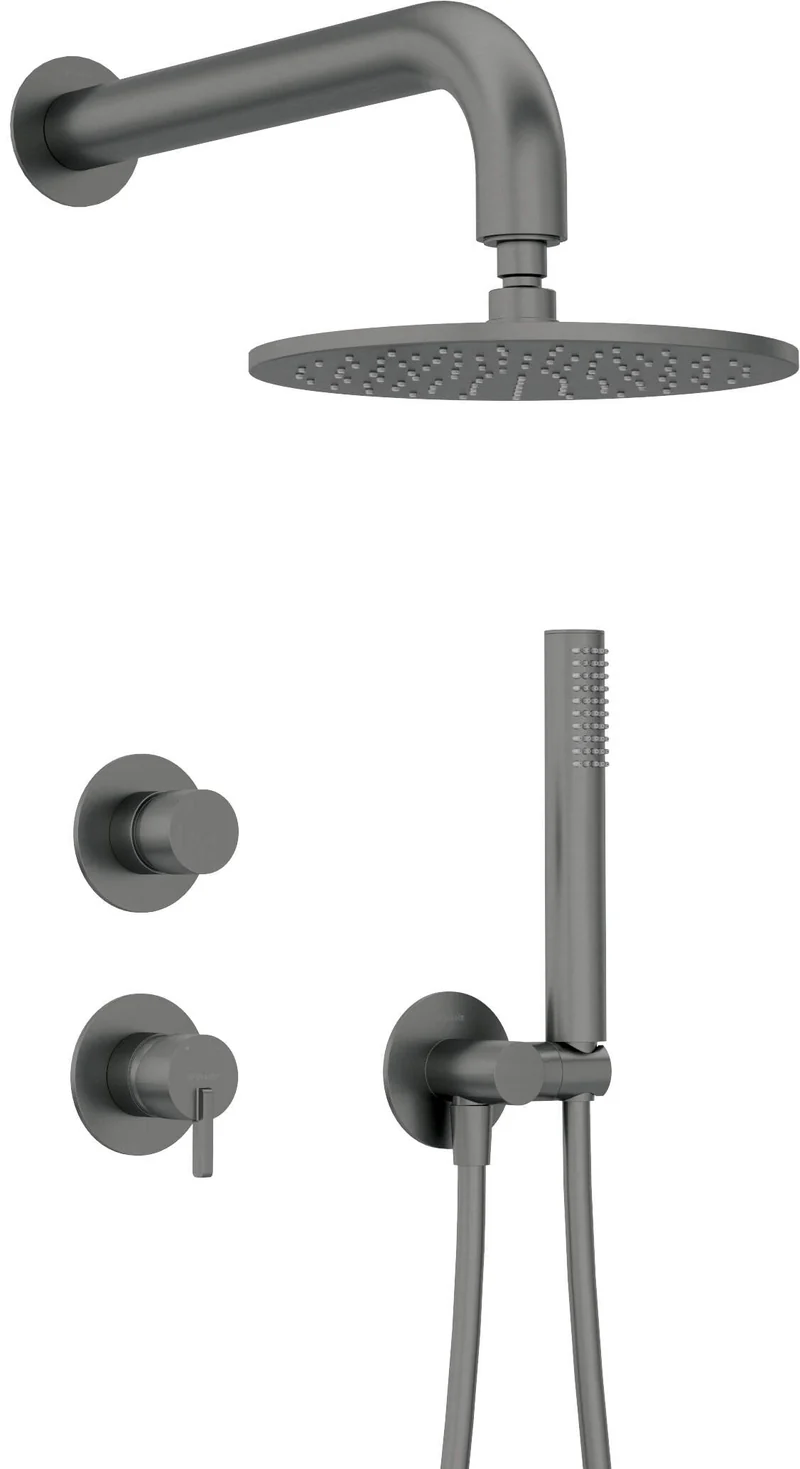 DEANTE Silia Unterputz-Duschset mit Handbrause - Rund // Titanium // NQS-D9YK