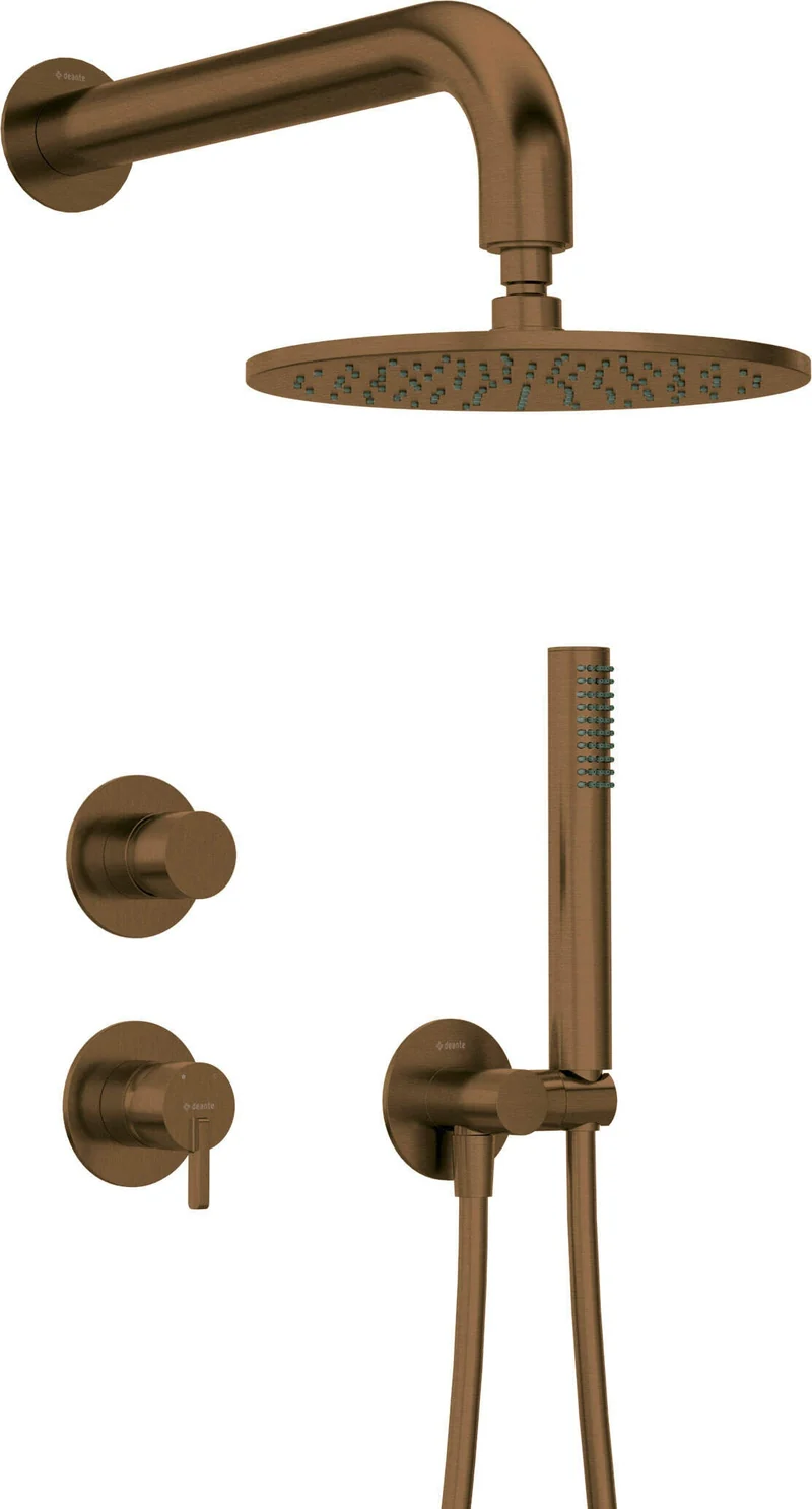 DEANTE Silia Unterputz-Duschset mit Handbrause - Rund // gebürstete Bronze // NQS-C9YK