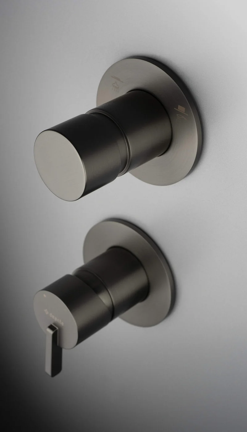 DEANTE Silia Unterputz-Duschset mit Handbrause // Titanium // NQS-D9XK