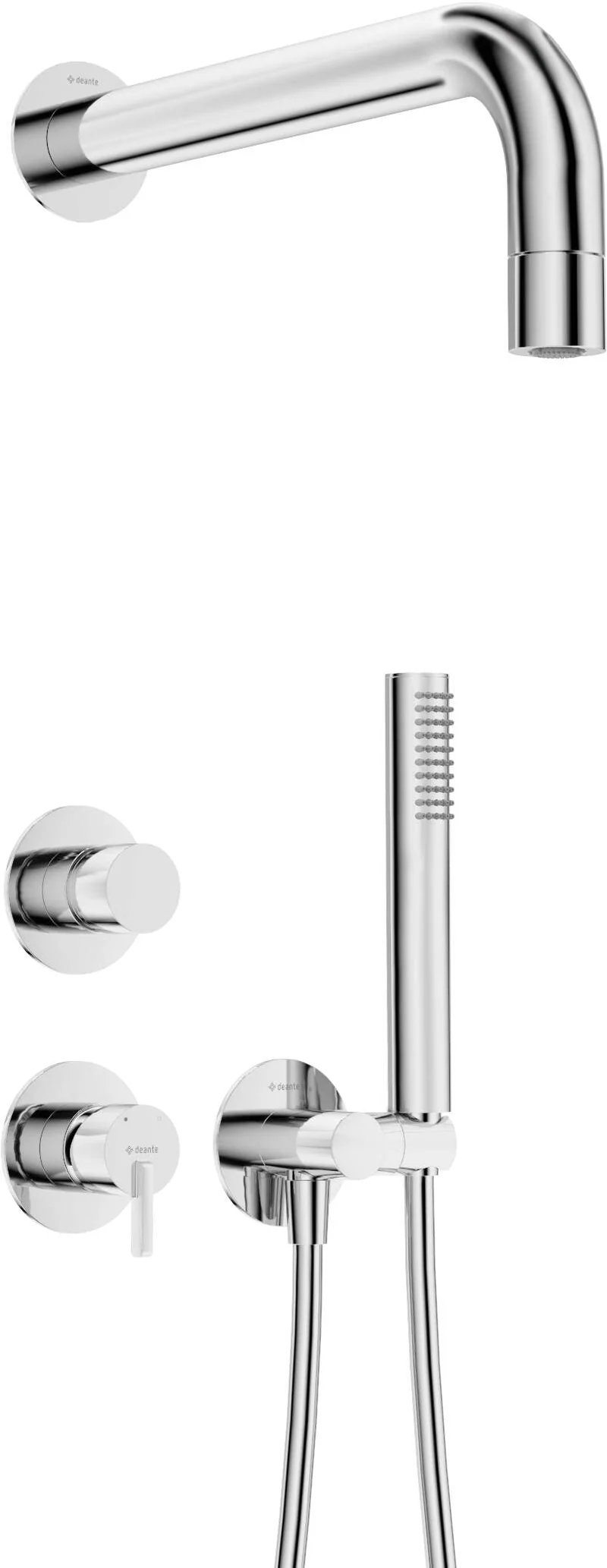 DEANTE Silia Unterputz-Duschset mit Handbrause // Chrom // NQS-09XK