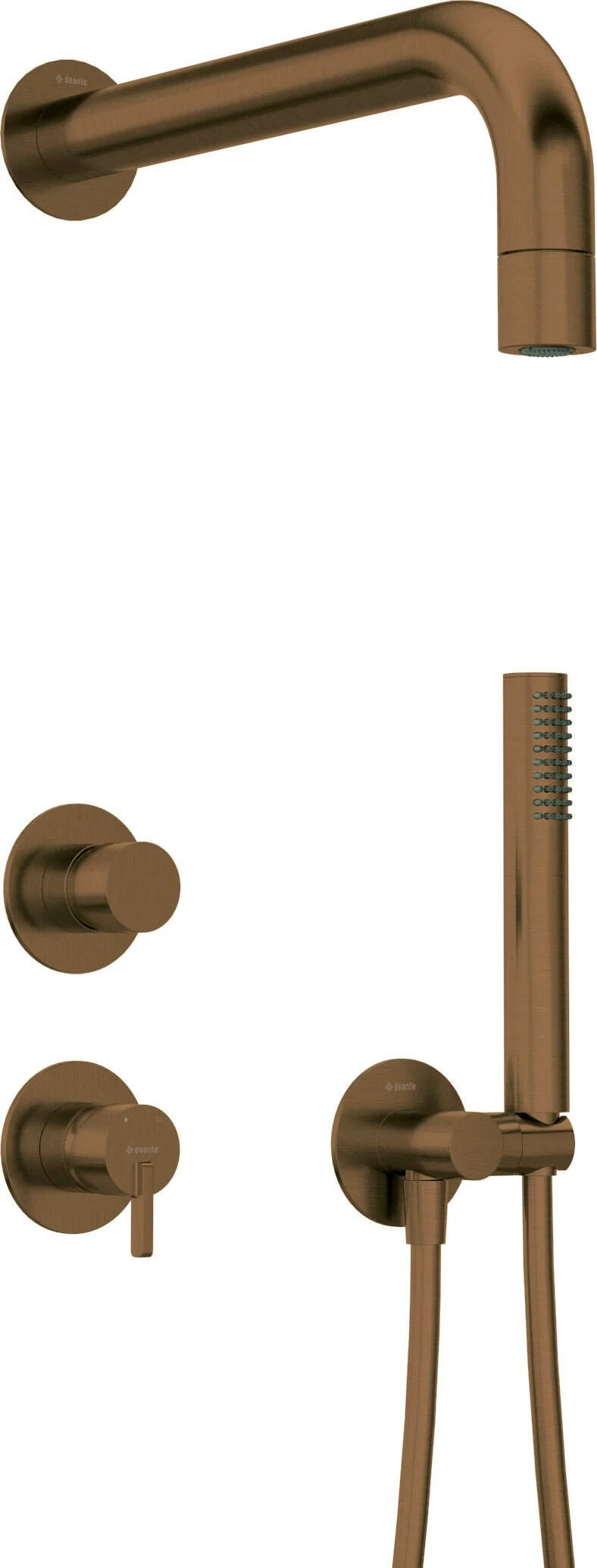 DEANTE Silia Unterputz-Duschset mit Handbrause // gebürstete Bronze // NQS-C9XK