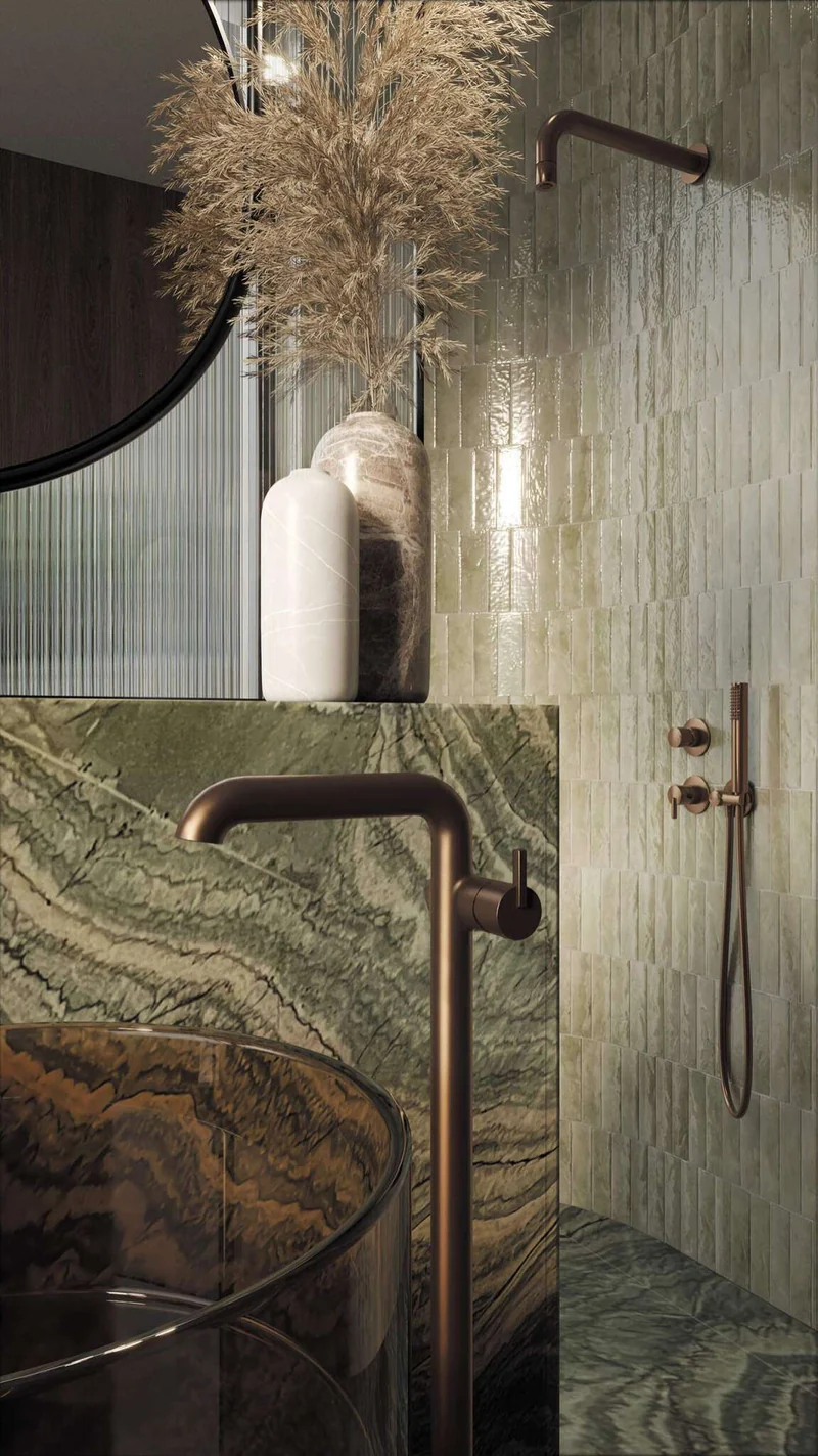 DEANTE Silia Unterputz-Duschset mit Handbrause // gebürstete Bronze // NQS-C9XK