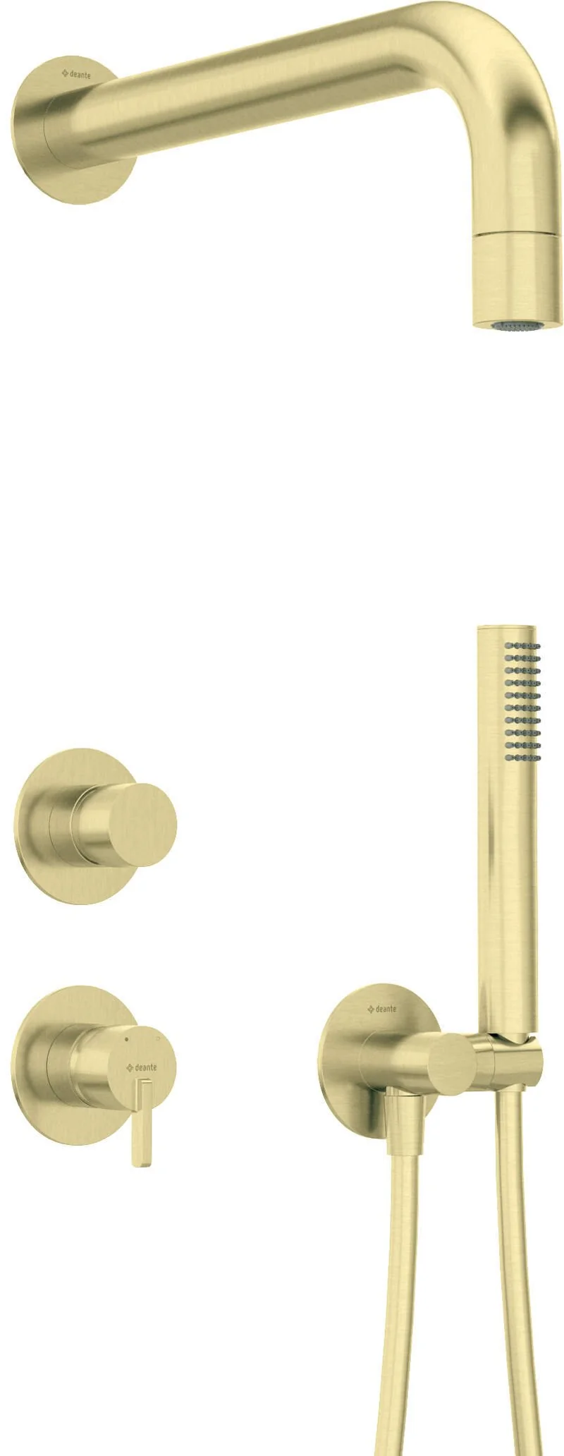 DEANTE Silia Unterputz-Duschset mit Handbrause // gebürstets Gold // NQS-R9XK