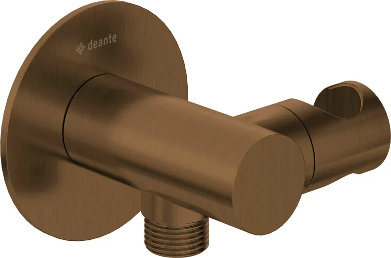 DEANTE Silia Wandanschluss rund mit Brausehalter // gebürstete Bronze // NQS-C57K