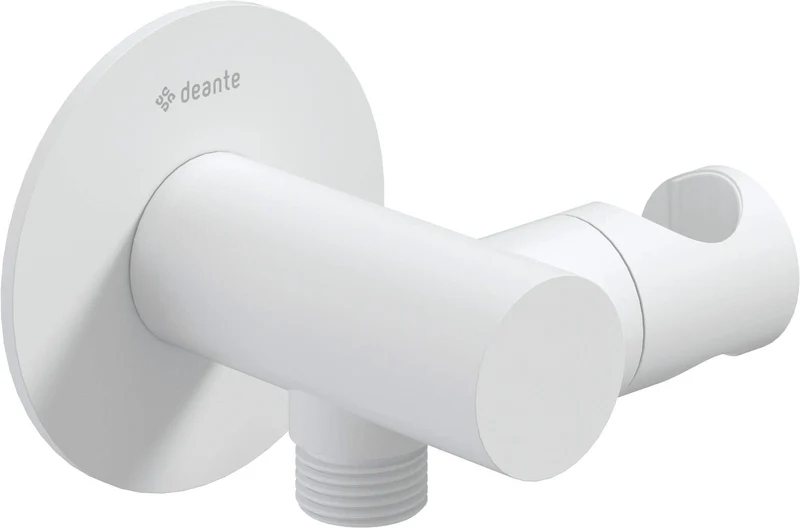 DEANTE Silia Wandanschluss rund mit Brausehalter // Bianco // NQS-A57K