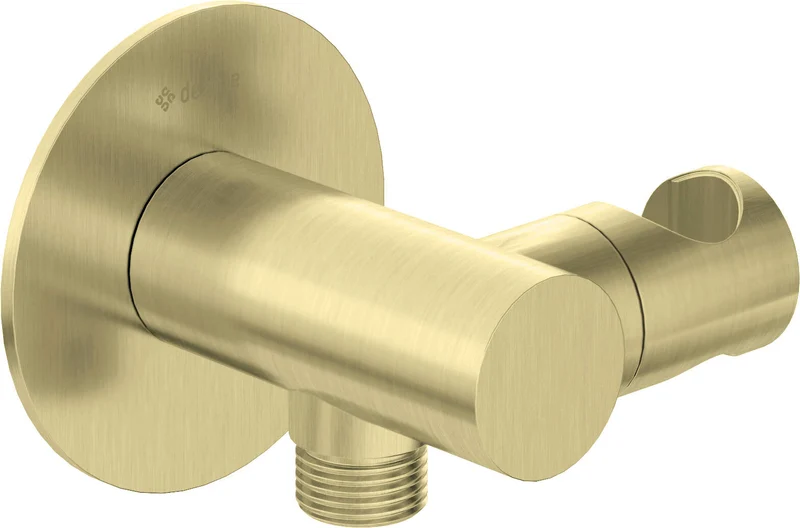 DEANTE Silia Wandanschluss rund mit Brausehalter // gebürsteters Gold // NQS-R57K