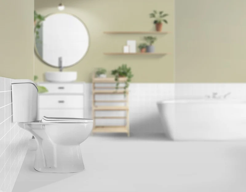 Oase spülrandloses Stand-WC inkl. WC-Sitz mit Absenkautomatik Ablauf nach Hinten