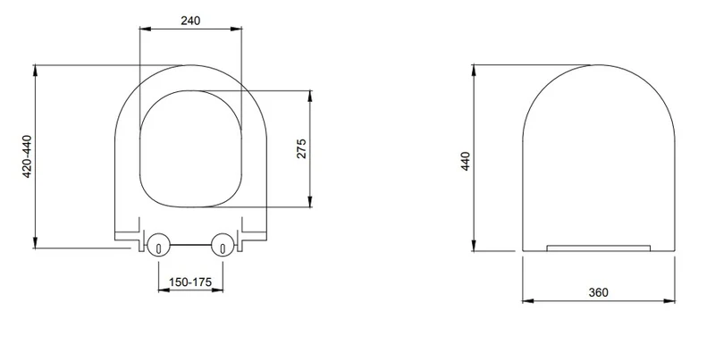 Pure Slim WC-Sitz Absenkautomatik Toilettendeckel Klodeckel WC-Deckel