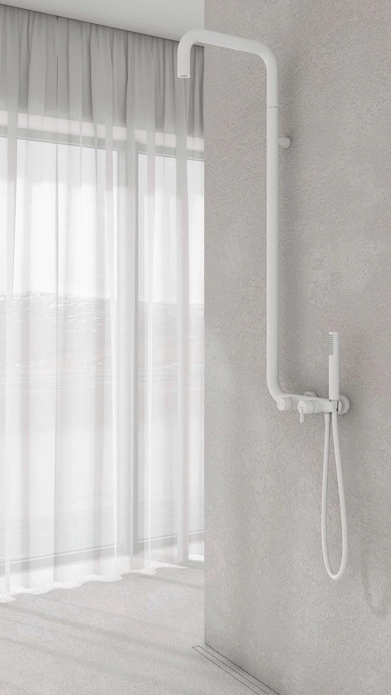 DEANTE Silia Duschsystem mit Regenbrause // Bianco // NQS-A4XM