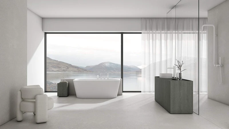 DEANTE Silia Duschsystem mit Regenbrause // Bianco // NQS-A4XM